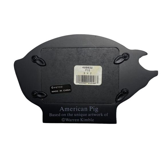 Warren Kimble Collection Folk Art Pig Photo Frame NIB - Picture 3 of 9